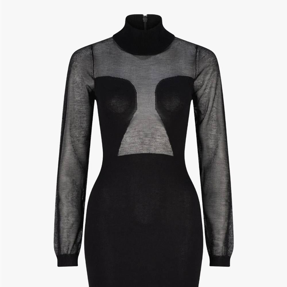 NWOT - Atoir Sheer Black Etta Mini Dress
